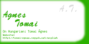 agnes tomai business card