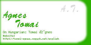 agnes tomai business card